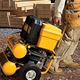 DEWALT D55154  1.1 HP Continuous 4 Gal Electric Wheeled Dolly-Style Air Compressor with Panel