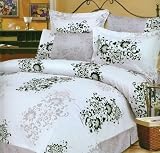Black White Baroque Floral 100 Cotton 4 Pcs Duvet Cover Set Size Single Set Includes Duvet Cover Fitted Valance Sheet 2 Pillow Cases Quality 180 Tc Cotton Percale Homescapes