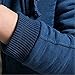 Unko Men's Casual Faux Fur Hoodies Outwear Sweatshirt Blue X-Large