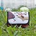 [Short Walk] Embroidered Applique Fabric Art Trifold Wallet Purse / Card Holder (4.7*3.1)