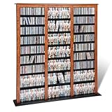 Prepac Cherry Triple Barrister Media (DVD,CD,Games) Storage Rack