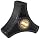 DimcoGray Black Thermoplastic 3-Prong Knob Female, Brass Insert: 1/4-20" Thread x 3/8" Depth, 1-1/2" Diameter x 5/8" Height x 1/2" Hub Dia x 1/8" Hub Length (Pack of 10)