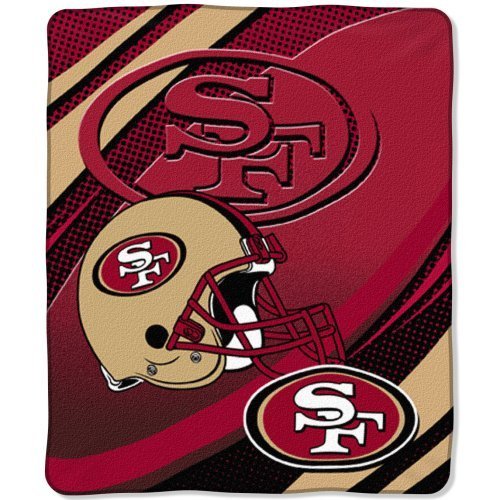 NFL San Francisco 49ers 50-Inch-by-60-Inch Micro-Raschel Plush Throw 
