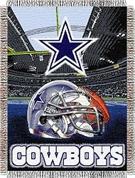 Dallas Cowboys Home Field Advantage Woven Tapestry Throw Blanket - NFL Football Fan Shop Merchandise