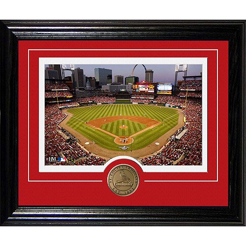 St. Louis Cardinals Busch Stadium Framed With Bronze Coin By Highland Mint