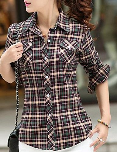 シャツ カジュアルシャツ ネルシャツ 大きい サイズ 有 お洒落 長 袖 チェック 柄 シャツ トップス 緑 白 (オリジナル・ブレスレットとサシェセット)