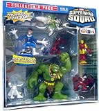 Marvel Superhero Squad 6 Piece Mini Figure Collector's Pack (Falcon, Emma Frost, Iron Man, Spider-Man, Mr. Fantastic and Hulk)