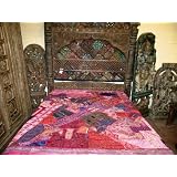 Asian Decorative Embroidered Pink Bedspread Bedding Throw Coverlet