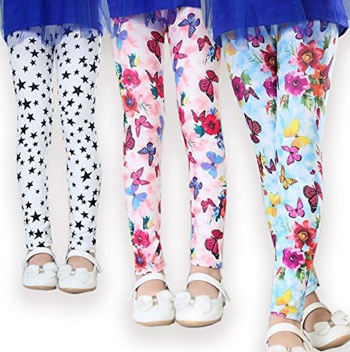 Girl Pants Printing Flower Toddler Classic Leggings 2-14Y