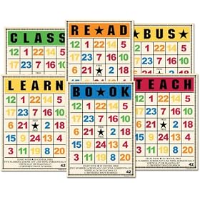 Bingo Cards Heavyweight Stock 5"X7" 6/Pkg-School Days