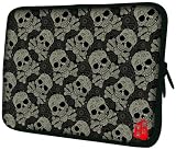 14 inch Grey Skull / Bones Pattern Notebook Laptop Sleeve Bag Carrying Case for most of MacBook, Acer, ASUS, Dell, HP, Lenovo, Sony, Toshiba