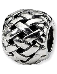 Reflection Beads Silver Basket weave Bali Bead