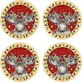 Set of Four Big Sky Christmas Moose Occasion Coasters- Style VBS8