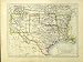 1912 Map Gulf Mexico America Oklahoma California Cuba