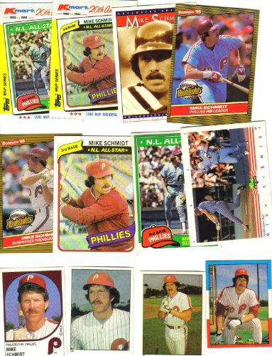 Mike Schmidt Philadelphia Phillies Baseball Card Lot