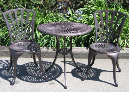 Monte Carlo Bistro Dining Set - 3 Piece (Charcoal) (32