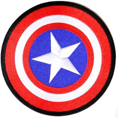 8" Big Jumbo Captain America The First Avenger RAF Royal Air Forces Shield Marvel Superhero Cartoon Logo Kid Baby Boy Jacket T shirt Patch Sew Iron on Embroidered Applique Badge Cloth Sign Costume By Prinya Shop