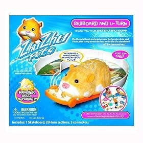 Zhu Zhu Pets Skateboard & U-Turn + Hamster