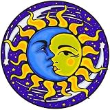Sun Moon Falling Stars Sticker ~ Art Decal by Biffle 'Sun/Moon'
