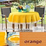 Gartentischdecke MILANO 160 cm rund, orange