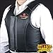 LARGE HILASON BULL RIDING PRO RODEO LEATHER PROTECTIVE VEST BLACK