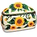SUNFLOWERS 3D Large Ceramic BREAD BOX new