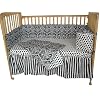 Tadpoles Damask 4-Piece Crib Set, Black/White