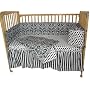 Tadpoles Damask 4-Piece Crib Set, Black/White