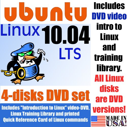 Ubuntu 10.04 LTS, 4-disks DVD Set, Includes 