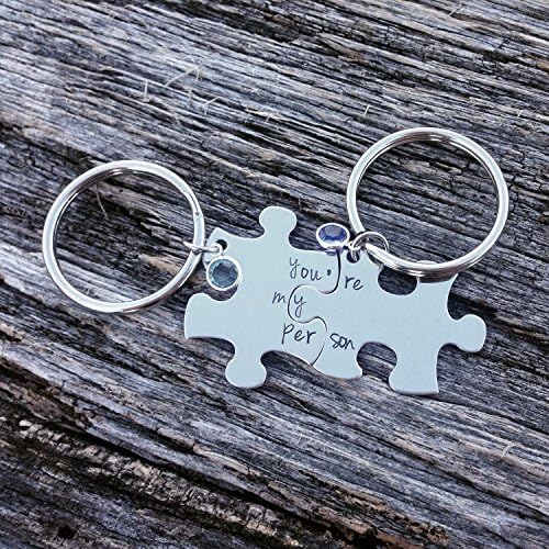 You're my Person keychain set - puzzle keychain set