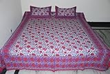 Indian Cotton Bedspread with Pillow Cover Set Handcrafted Block Printed By  ....