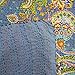 Kantha Stitch Gudri Floral Home Décor Pattern Blue Queen Size Handmade Quilt 107 X 92