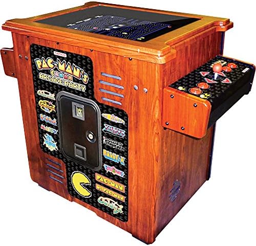 Pac-Man's Arcade Party Cocktail Table Game - Wood Grain Cabinet