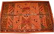 Orange Banjara Mirror Sari Wall Hanging Tapestry 60 X 40