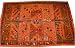 Orange Banjara Mirror Sari Wall Hanging Tapestry 60 X 40
