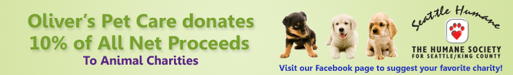 Oliver's Pet Care donates 10% of Net Proceeds to Animal Charities