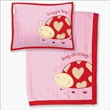 Stephen Joseph Fleece Blanket/Pillow Set, Ladybug