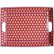 Le Cadeaux Triple Weight Melamine 15 by 21 inch Serving Tray with Raised Sides and Handles
