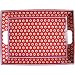 Le Cadeaux Triple Weight Melamine 15 by 21 inch Serving Tray with Raised Sides and Handles