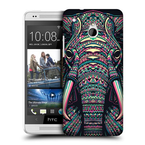 Head Case Designs Elephant Aztec Animal Faces Protective Snap-on Hard Back Case Cover for HTC One mini
