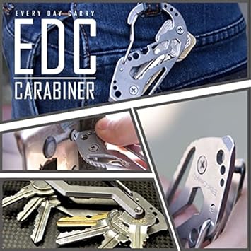 【クリックで詳細表示】Amazon ｜ 1stモール 【 8 in 1 】 カラビナ型 マルチツール ドライバー グラスブレイカー ハンマー ST-ECARA01 ｜ マルチツール