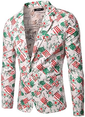 Chantye Men's Retro Casual Floral Flower Pattern One Button Suit Blazer Coat Red