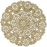 Royal Lace Round Foil Doilies, Gold, 10-Inch, Pack of 8 (B26511)