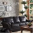 Manchester Dark Brown Leather Sofa By Coaster Furniture With Silver Shipping