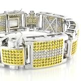 Men's Iced Out Hip Hop White Gold Plated 17mm 9