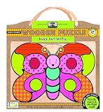 Green Start Wooden Puzzles: Busy Butterfly - Earth Friendly Puzzles with Handy Carry & Storage Case