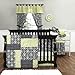 Trend Lab Waverly Rise and Shine Crib Bedding Set, Black/White, 3 Piece