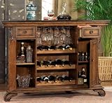 Powell Bourbon Street Traditional Bar with Black Granite Top