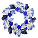 Sapphire Blue Wreath Pin Sapphire Blue Wreath Pin Brooch And Pendant(Chain Not Included)