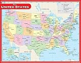 Teacher Created Resources US Map Chart, Multi Color (7657)
